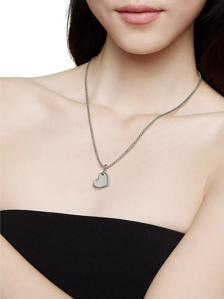 David Yurman Heart Amulet With Gemstone & Pavé Diamonds 3