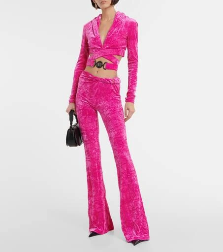 Versace Flared velvet pants 2