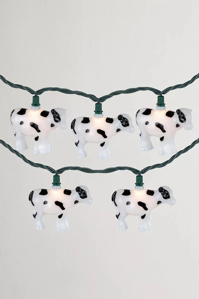 Urban Outfitters White and Black Cow 6ft String Lights