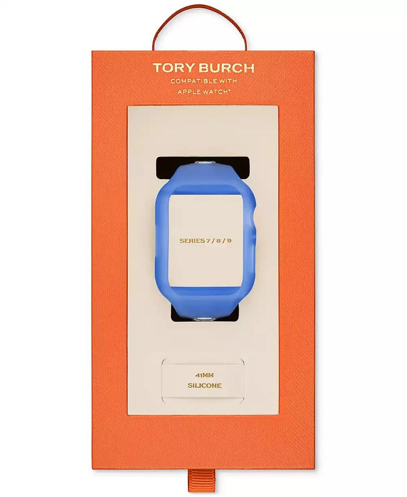 Tory Burch Women's The T Monogram Blue Silicone Strap For Apple Watch® 41mm 2