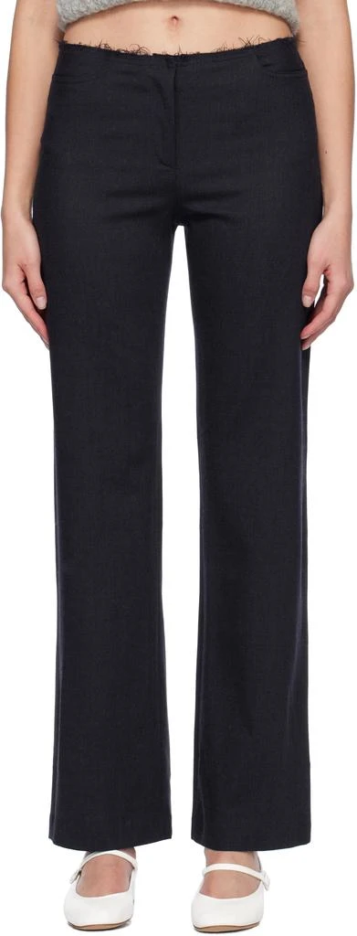 Paloma Wool Navy Sienna Trousers 1