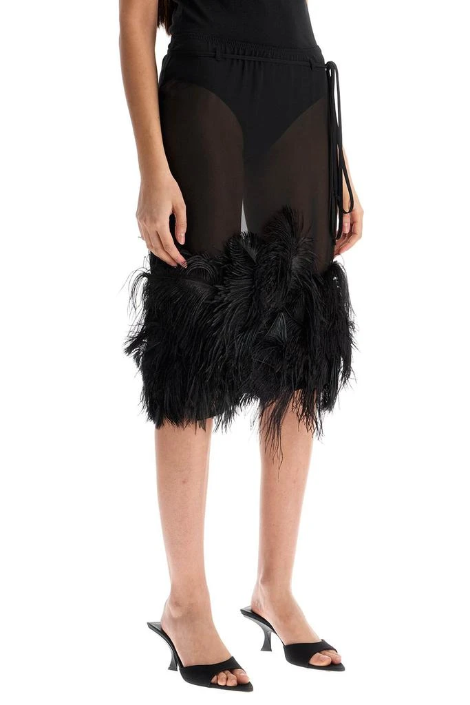 The Attico midi skirt with feathers. 2