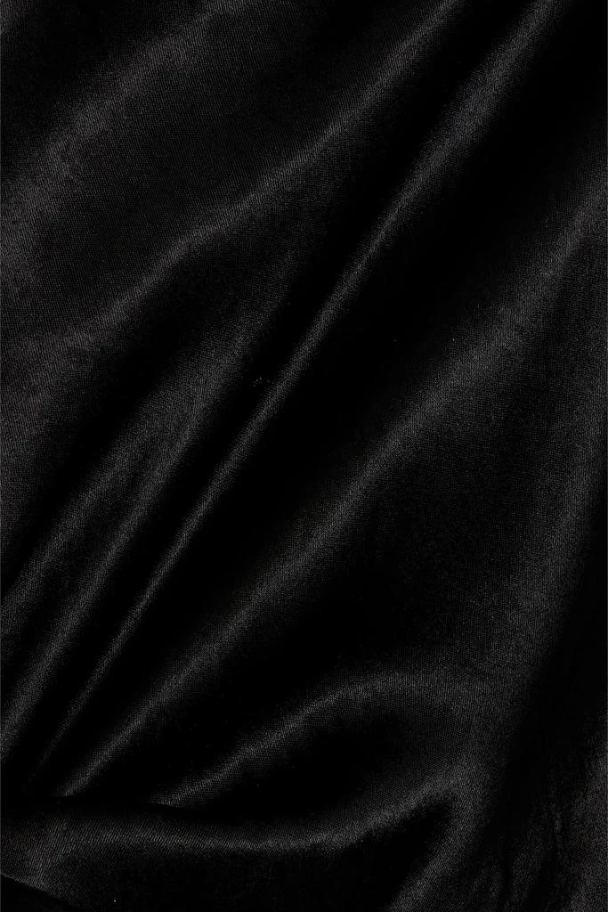Vince Chiffon and crinkled-satin midi dress 4