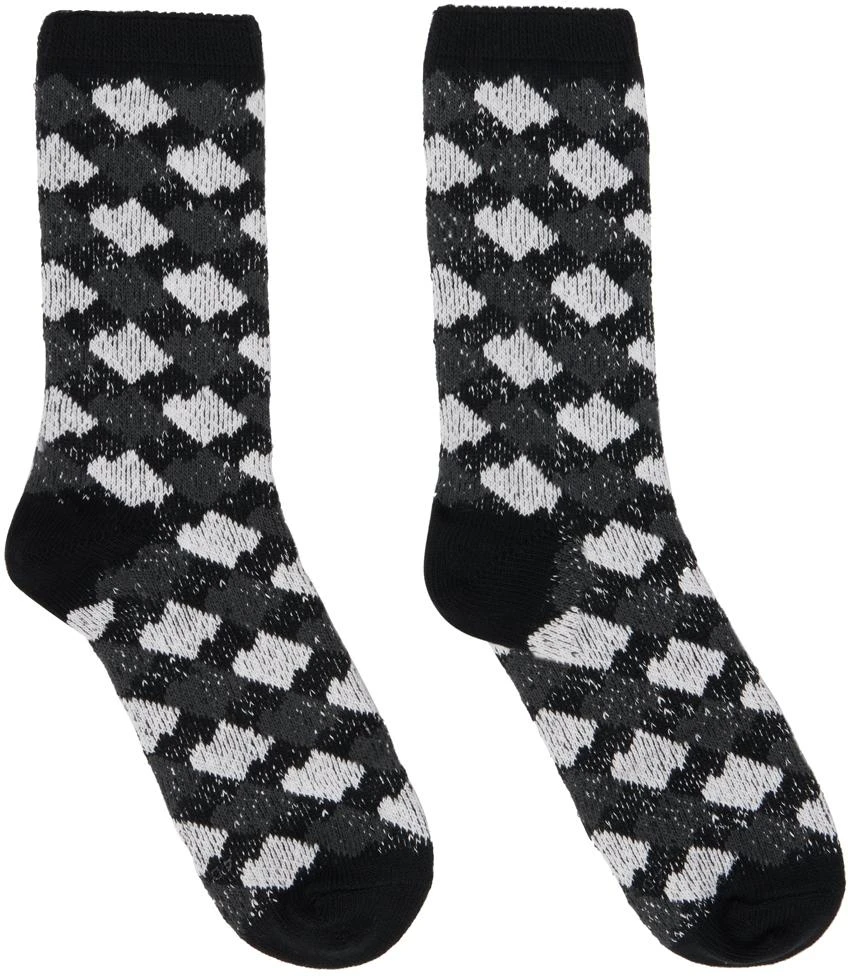 ADER error Black & Gray Jacquard Socks 1