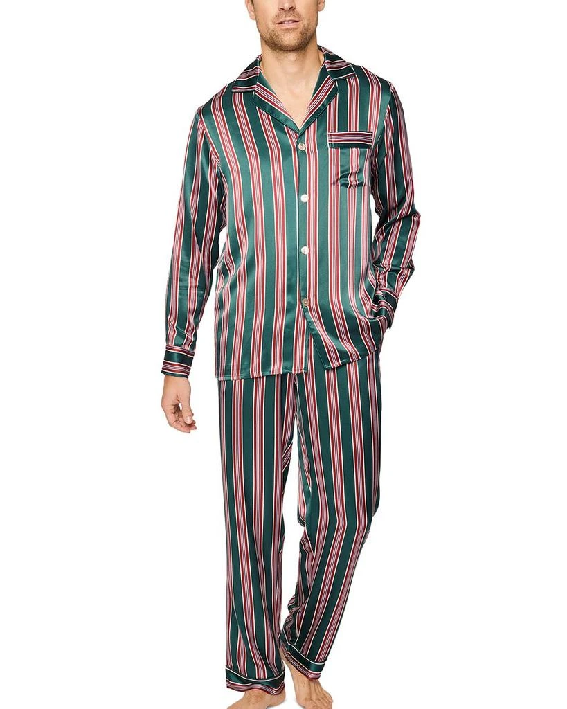 Petite Plume Lancaster Silk Stripe Pajama Set 1