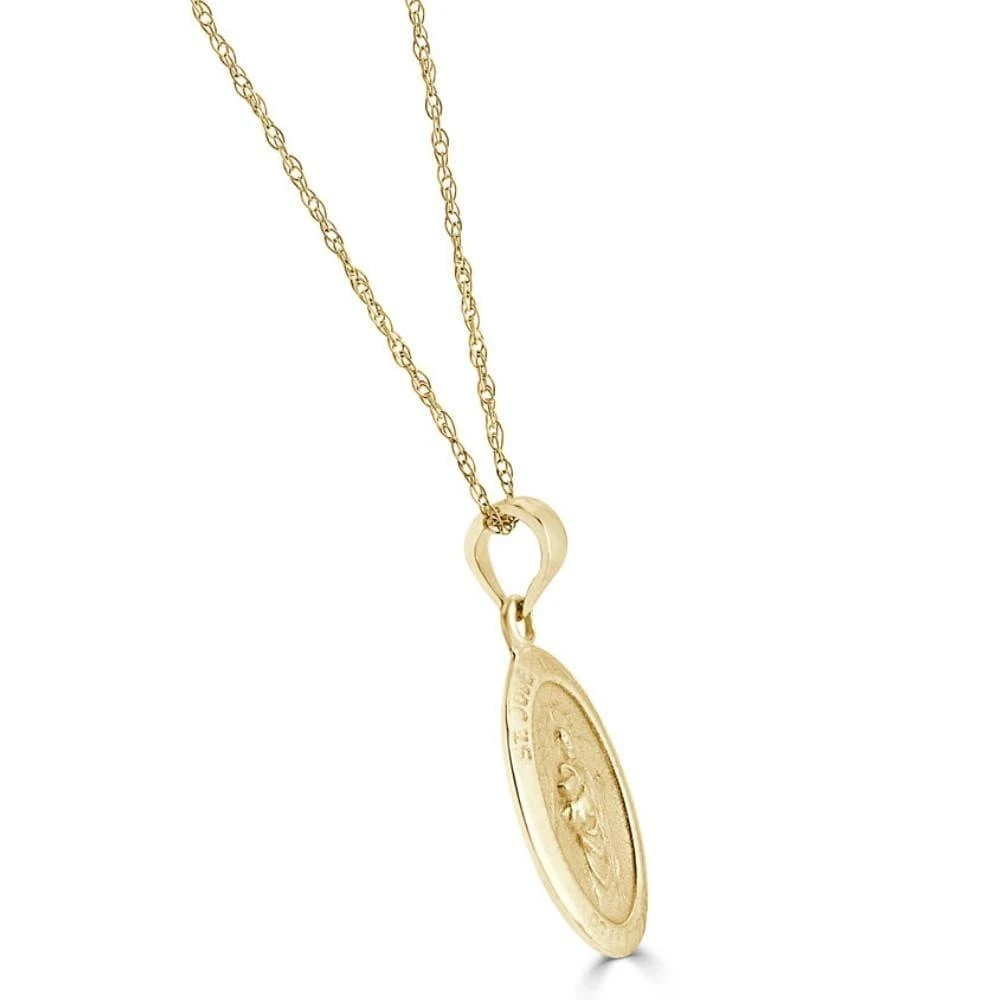 Pompeii3 14k White or Yellow Gold Mother St. Jude Thadeus Pendant Necklace 14.5mm Tall 2