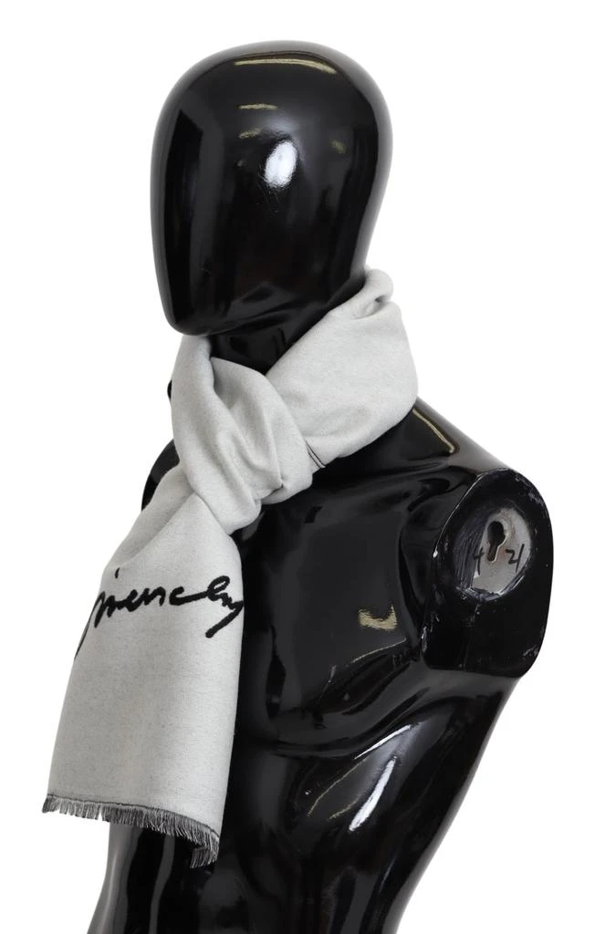 Givenchy Elegant Monochrome Wool-Silk Blend Men's Scarf 2