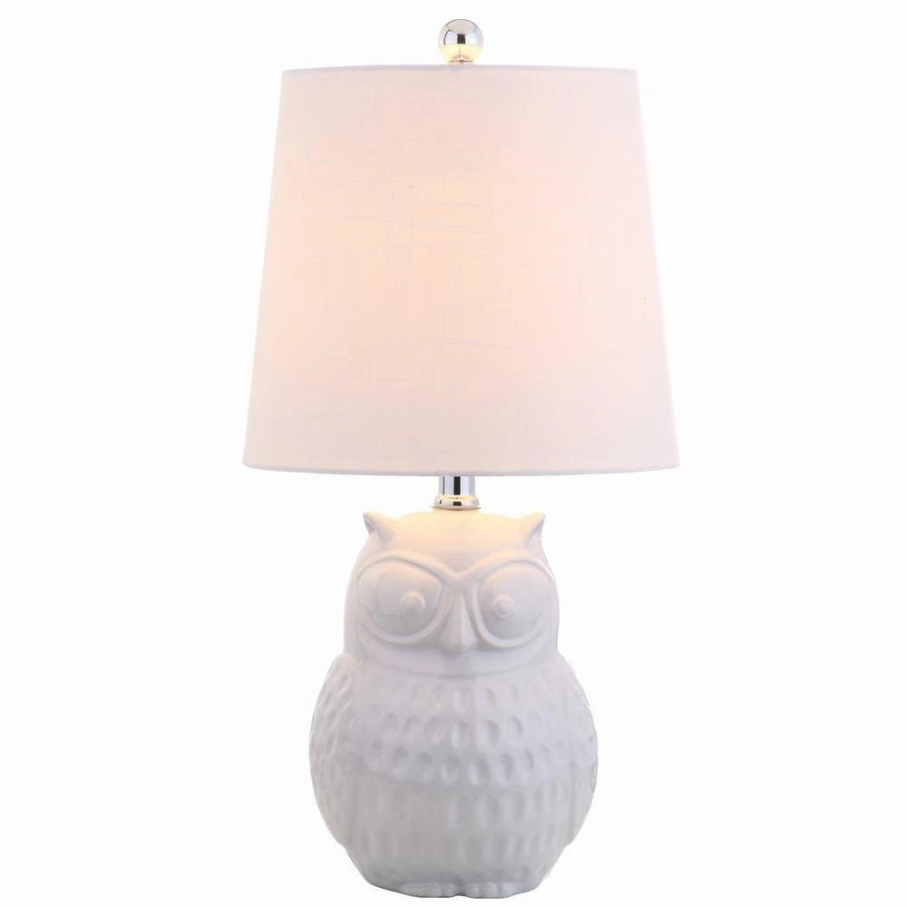 JONATHAN Y Hoot 20.5" Ceramic Mini LED Table Lamp 2