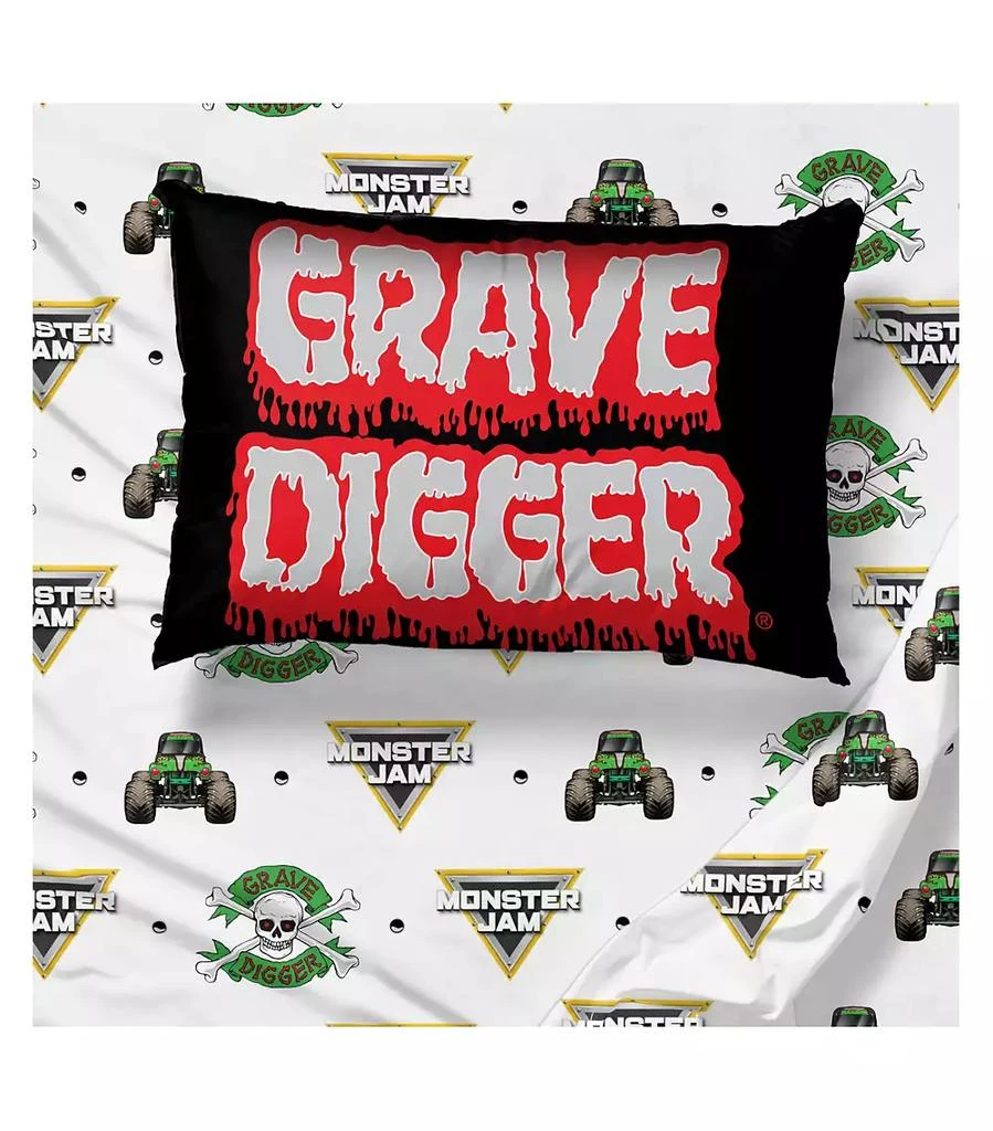 Sunny Side Up Monster Jam Grave Digger Microfiber 3 Piece Sheet Set
