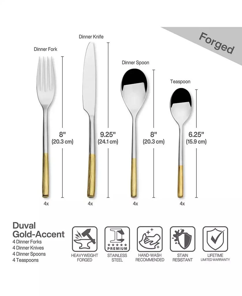 Mikasa Duval Forged 16 Piece Flatware Set 4