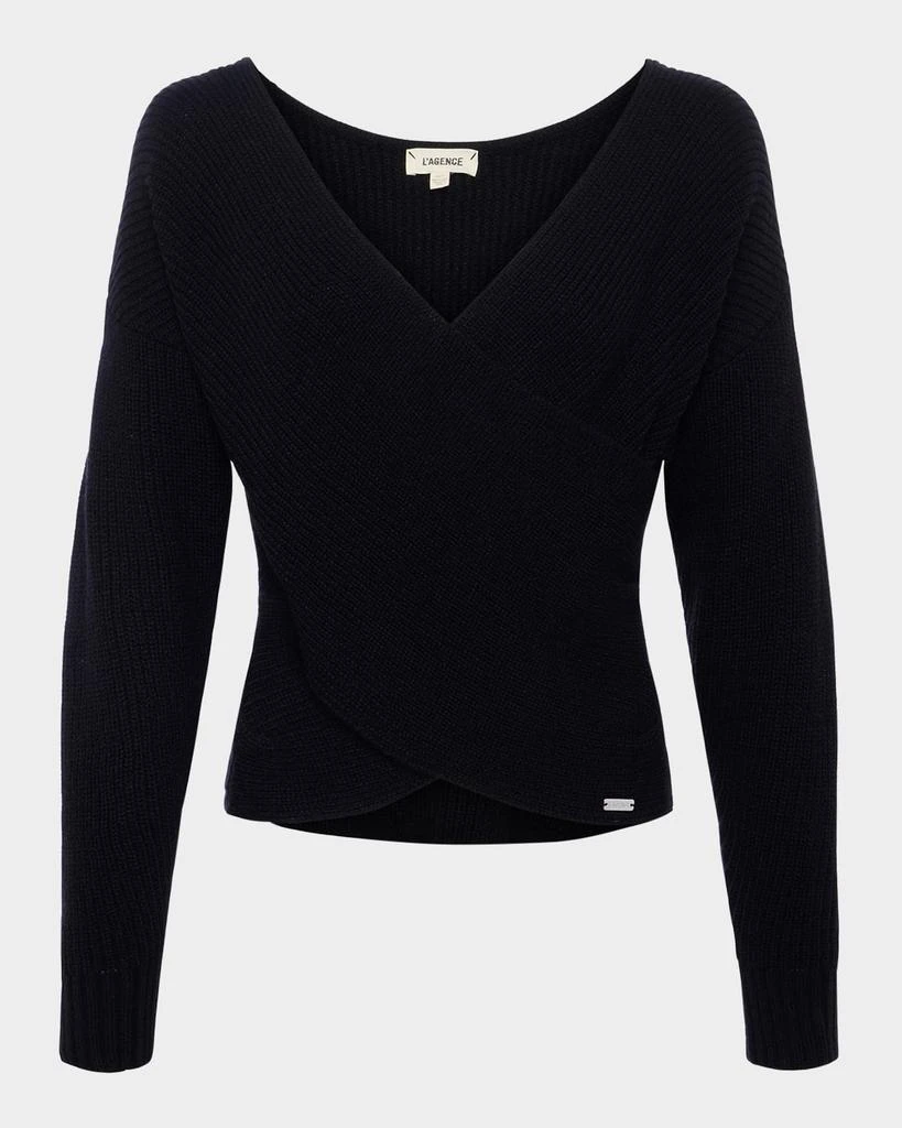 L'Agence Antonella Surplice Sweater 1