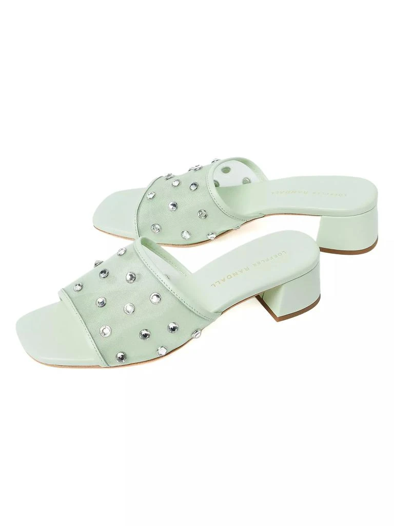 Loeffler Randall Brooke 40MM Crystal-Embellished Mesh Mules 4