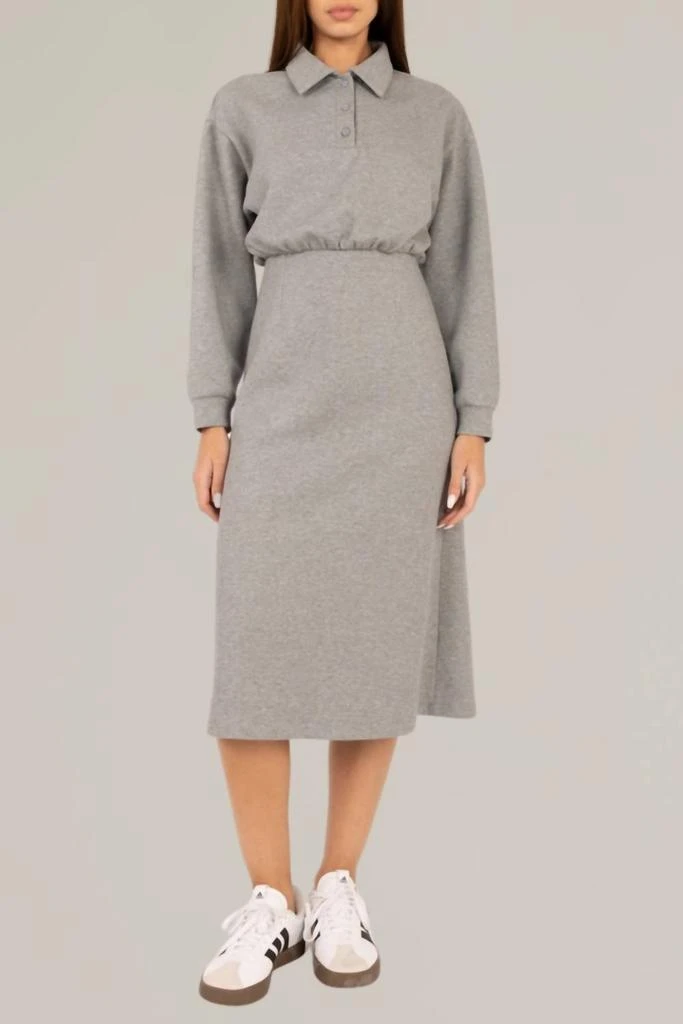 knee length dresses for ladies Let It All Go Cream Sweater Midi Dress – Shop the Mint main image 1