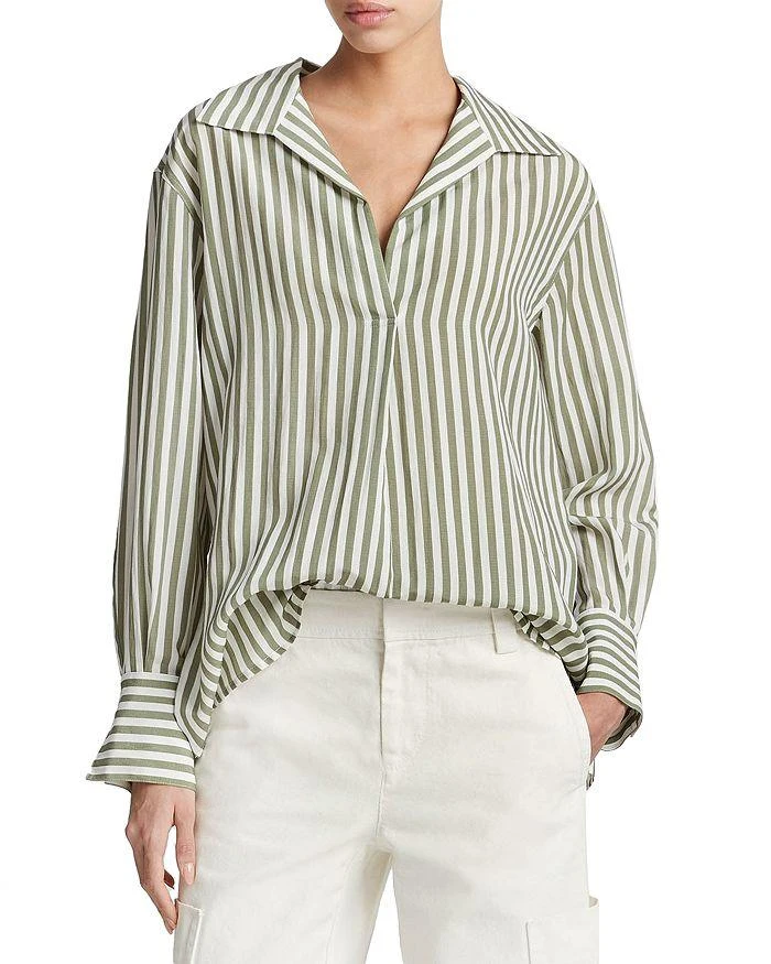 Vince Coast Striped V Neck Shirt 1