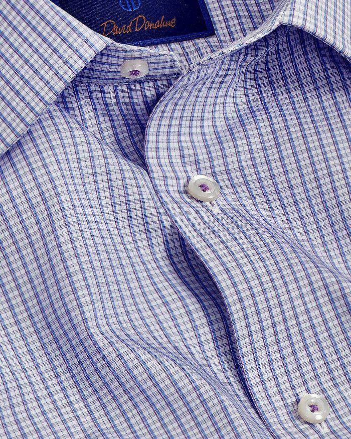 David Donahue Slim Fit Poplin Check Dress Shirt