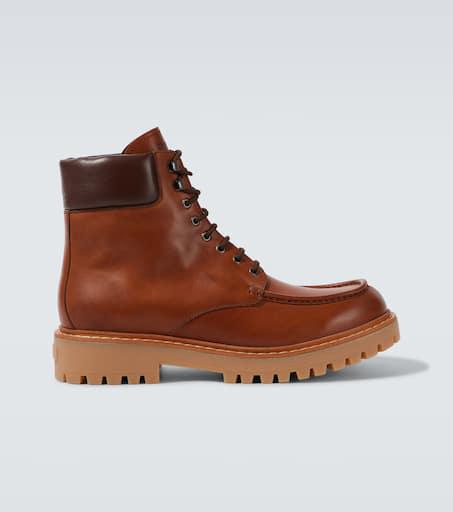 【PRADA】BRUSHED LEATHER COMBAT BOOTS Prada Brushed Leather Combat Boots - Shoes - Compare Prices