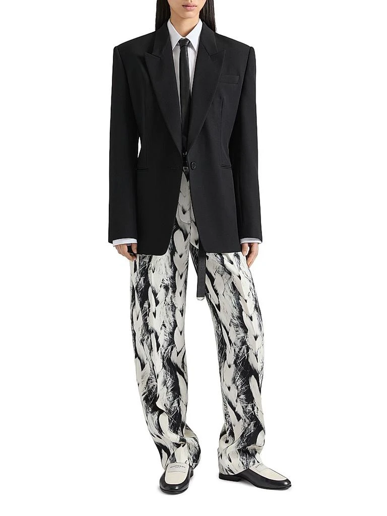 Givenchy Two-Pleat Pants in Wool with Hair Print 4