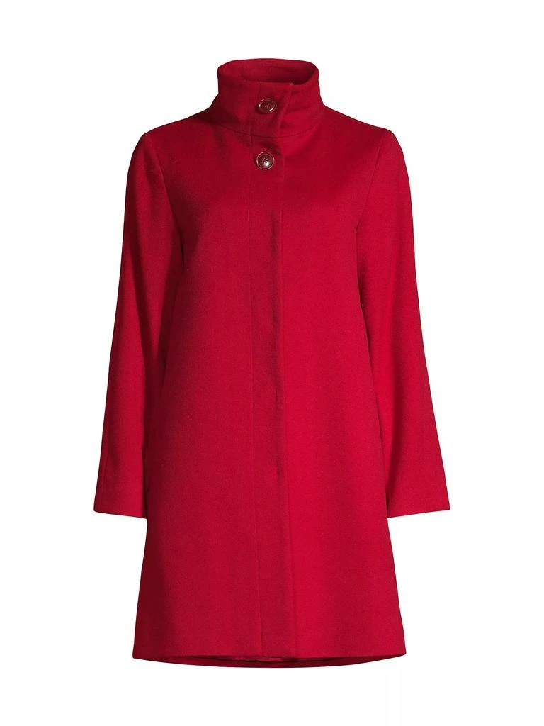 Sofia Cashmere Wool-Cashmere Stand Collar Coat 1