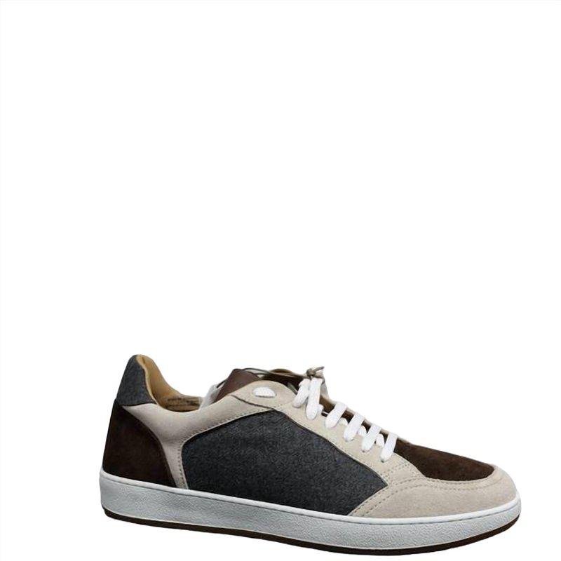 Eleventy Men Colorblock Sneaker In Brown