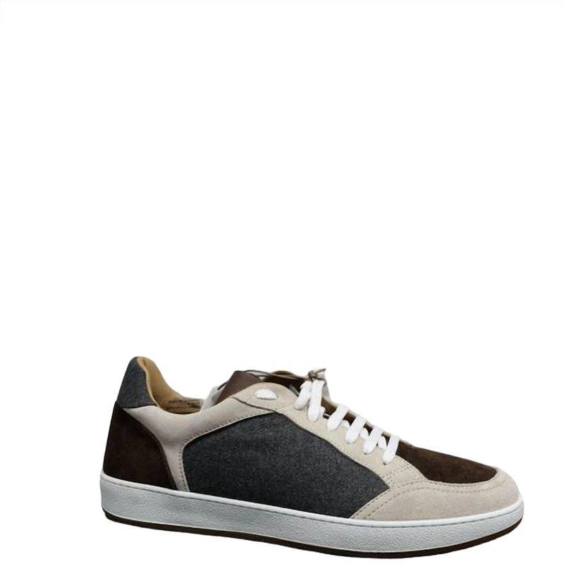 Eleventy Men Colorblock Sneaker In Brown 1