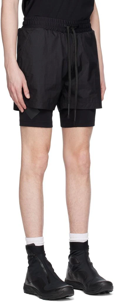 TEMPLA Black Layered Track Shorts 2