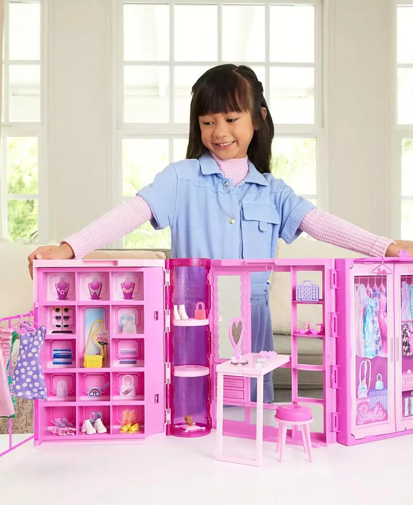 Barbie Dream Closet Toy Playset with Fashion Doll, Clothes, Accessories, 3-ft-Wide with 25+ Pieces 2