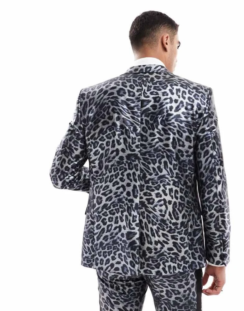 Twisted Tailor Twisted Tailor suit jacket in mono leopard co-ord 5