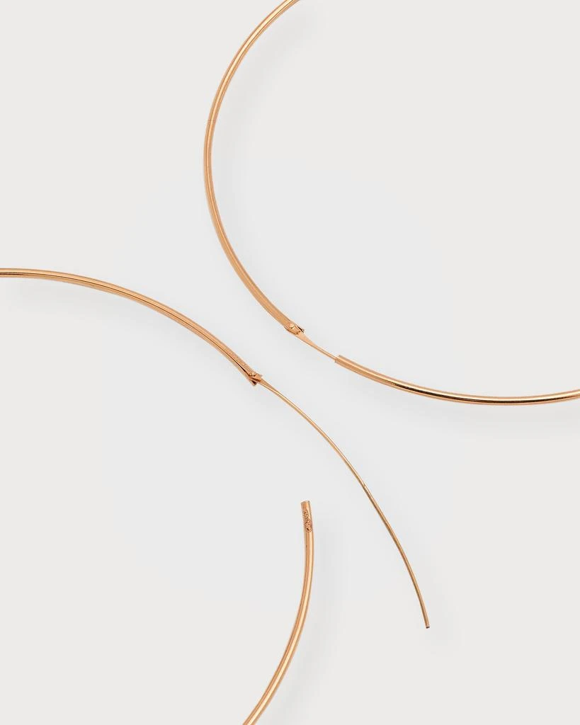 Ginette NY Jumbo Circle Rose Gold Hoop Earrings 3