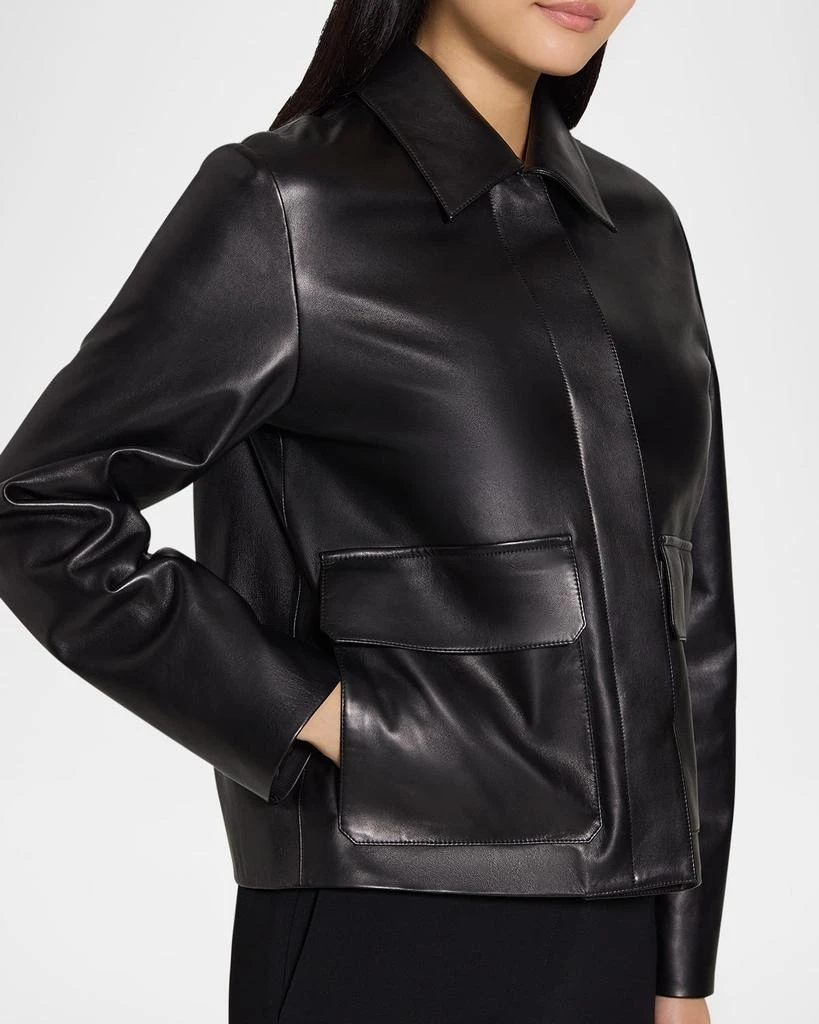 Theory Boxy Leather Jacket 5