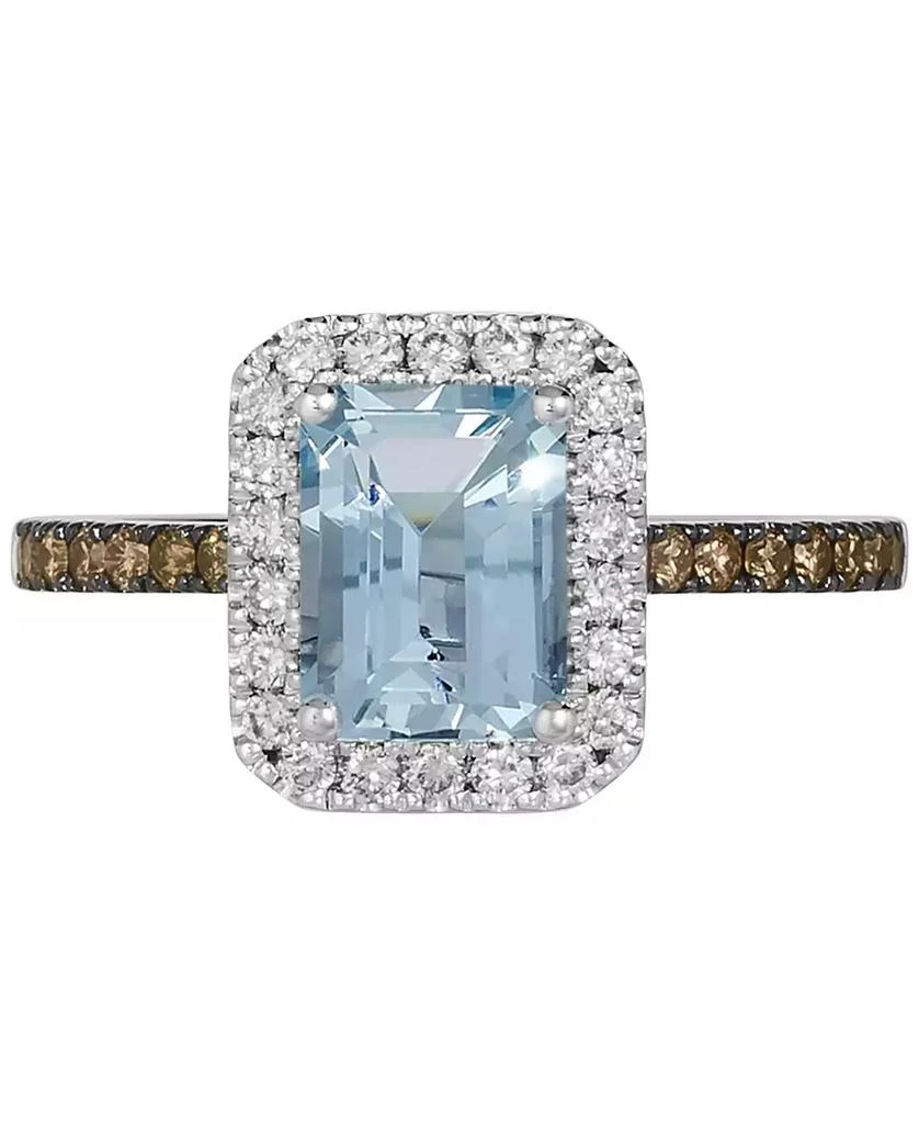 Le Vian Sea Blue Aquamarine (1-1/6 ct. t.w.) 
Diamond (3/8 ct. t.w.) Halo Ring in 14k White Gold 2