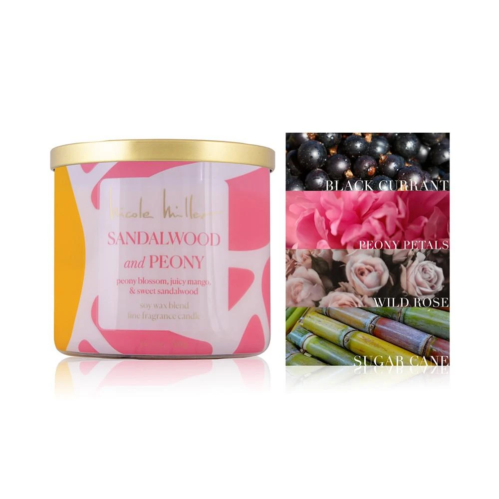 Nicole Miller Sandalwood & Peony Candle, 14.5 oz. 3