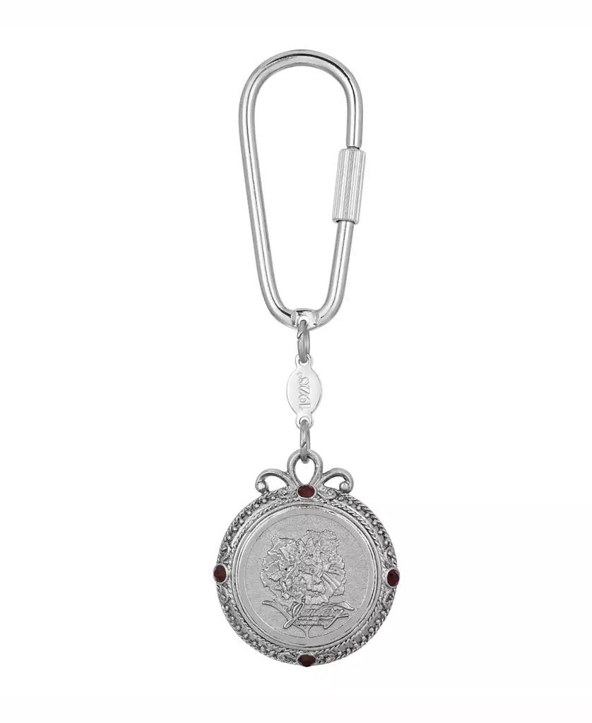 2028 Women's January Flower of the Month Carnations Key Fob