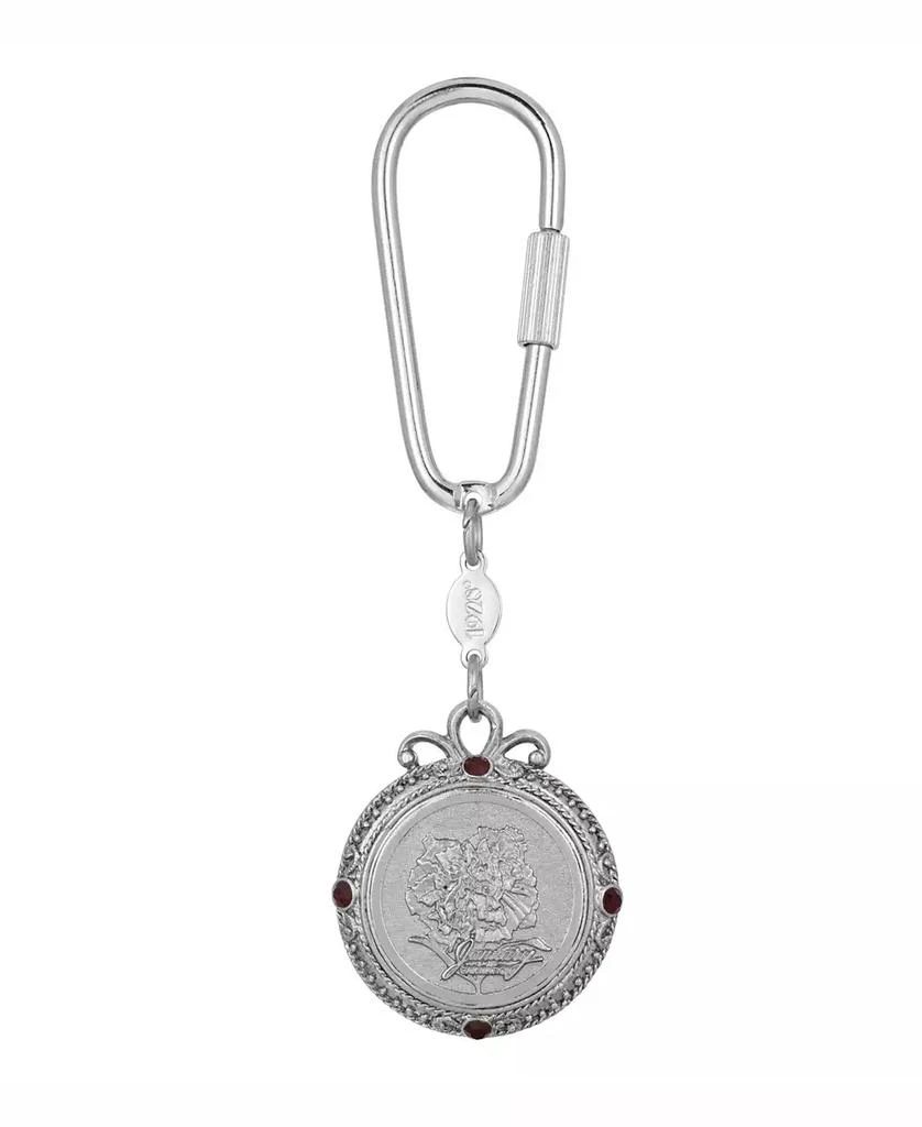 2028 Women's January Flower of the Month Carnations Key Fob 1