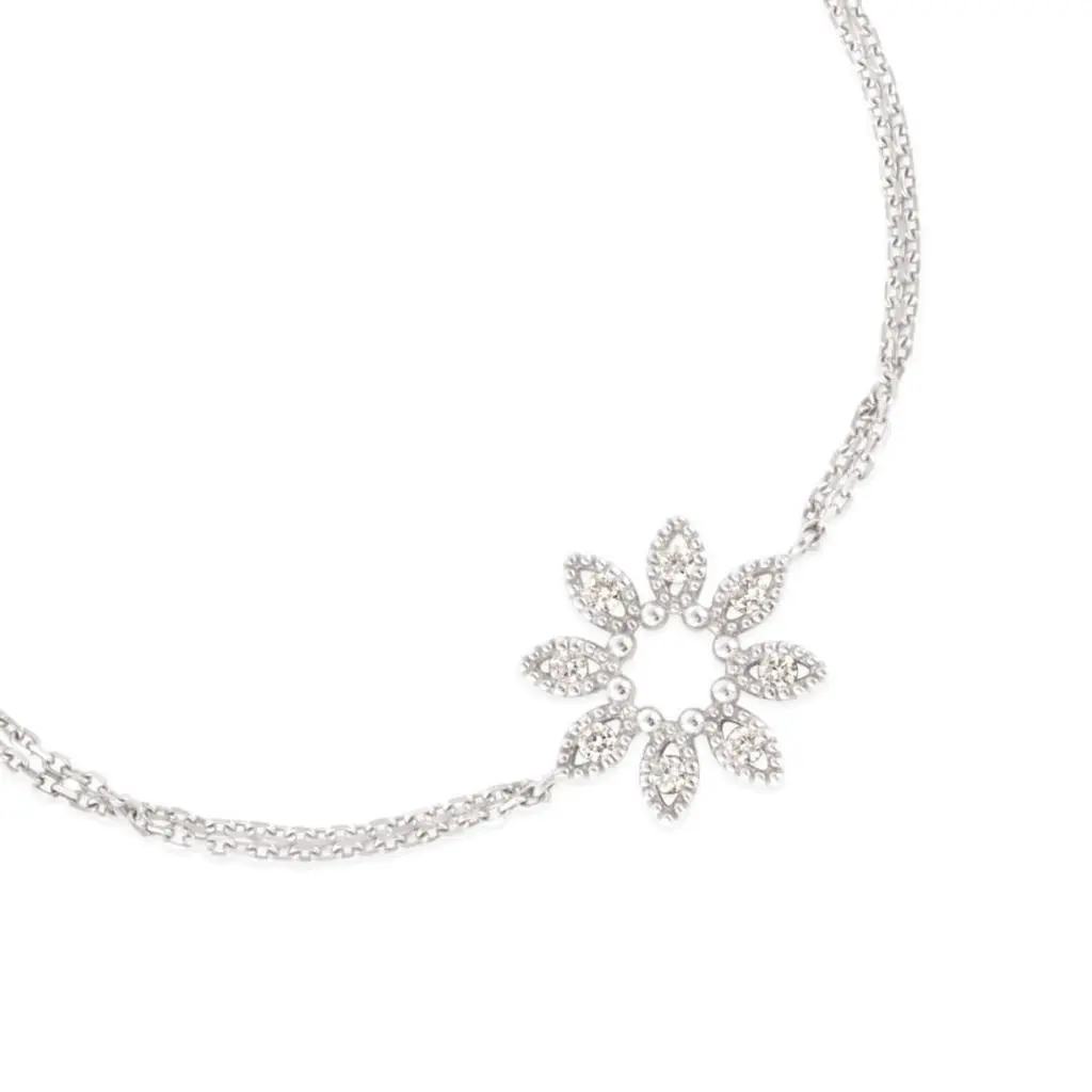 Dinny Hall 14k diamond jasmine flower wristlet 3
