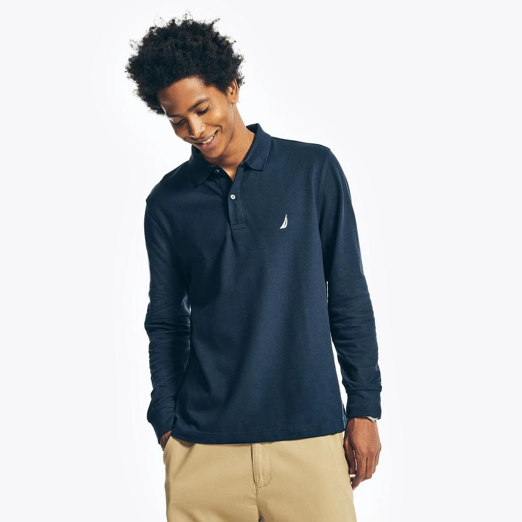 Nautica Mens Classic Fit Long-Sleeve Deck Polo 5