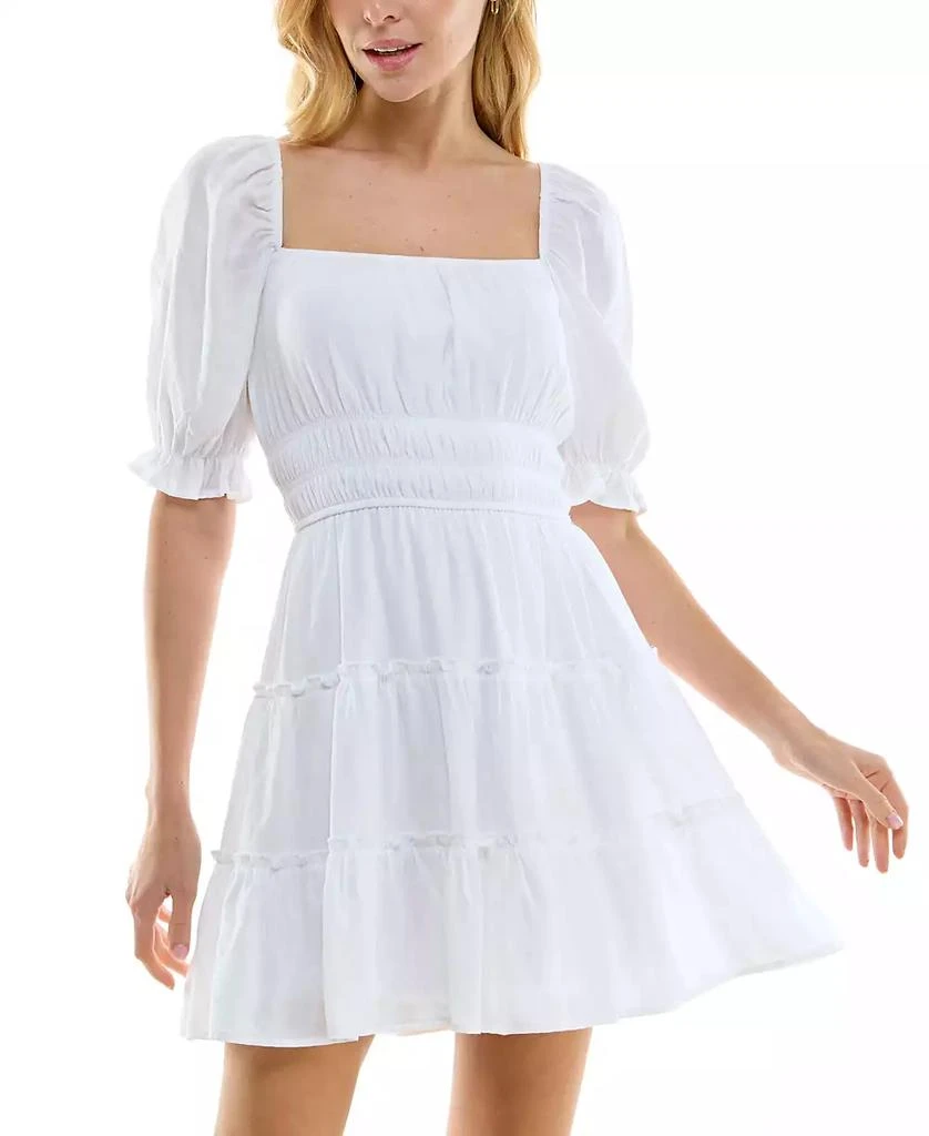 Trixxi Juniors' Tiered Fit & Flare Lined Dress 5