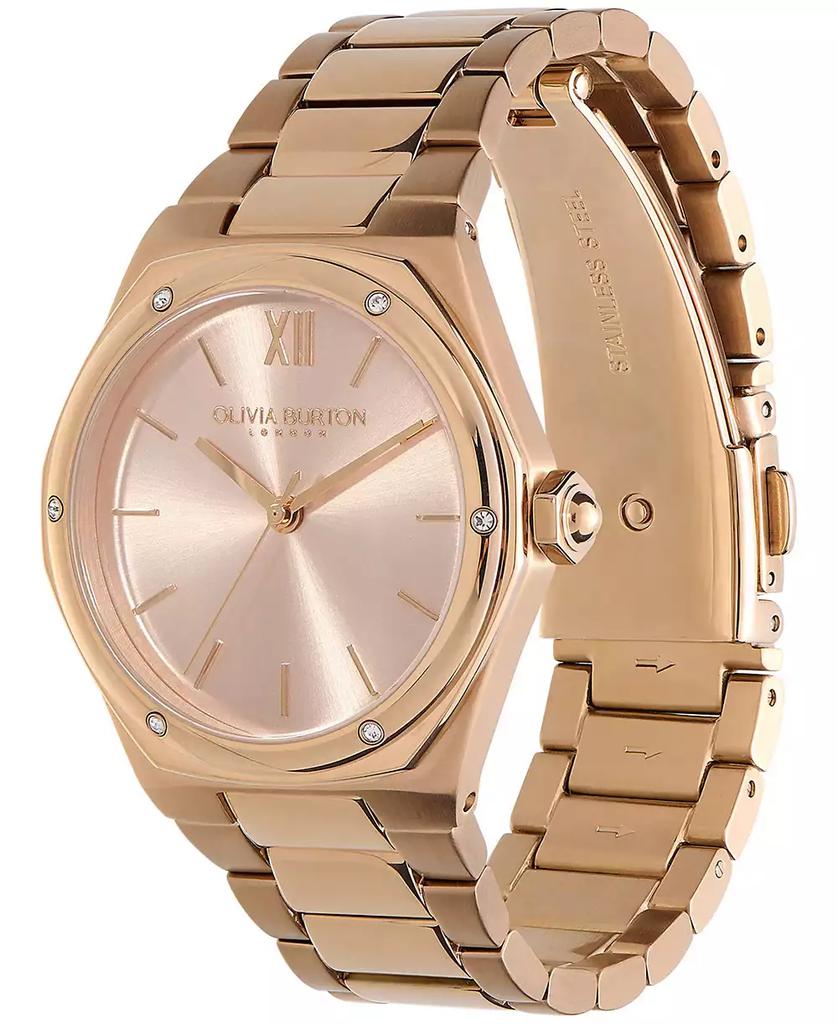 Olivia Burton Women's Hexa Blush and Carnation Gold-Tone Steel Watch 33mm