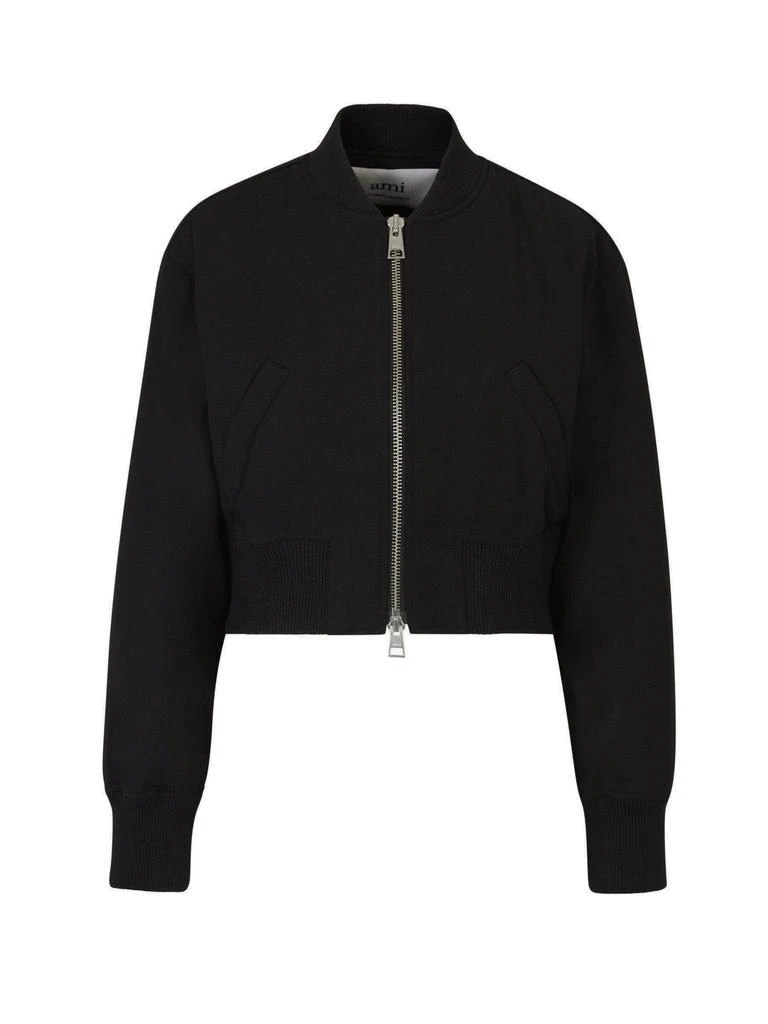 AMI AMI Paris Zip-Up Padded Bomber Jacket 1