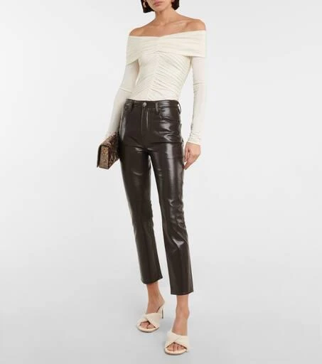 Citizens of Humanity Jolene high-rise slim-fit leather-blend pants 2