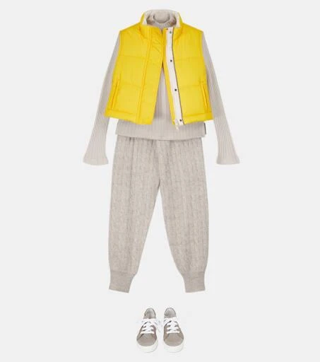 Brunello Cucinelli Metallic cable-knit sweatpants 2