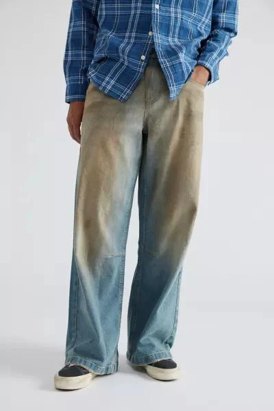 Jaded London Jaded London Colossus Mud Wash Baggy Fit Jean 1