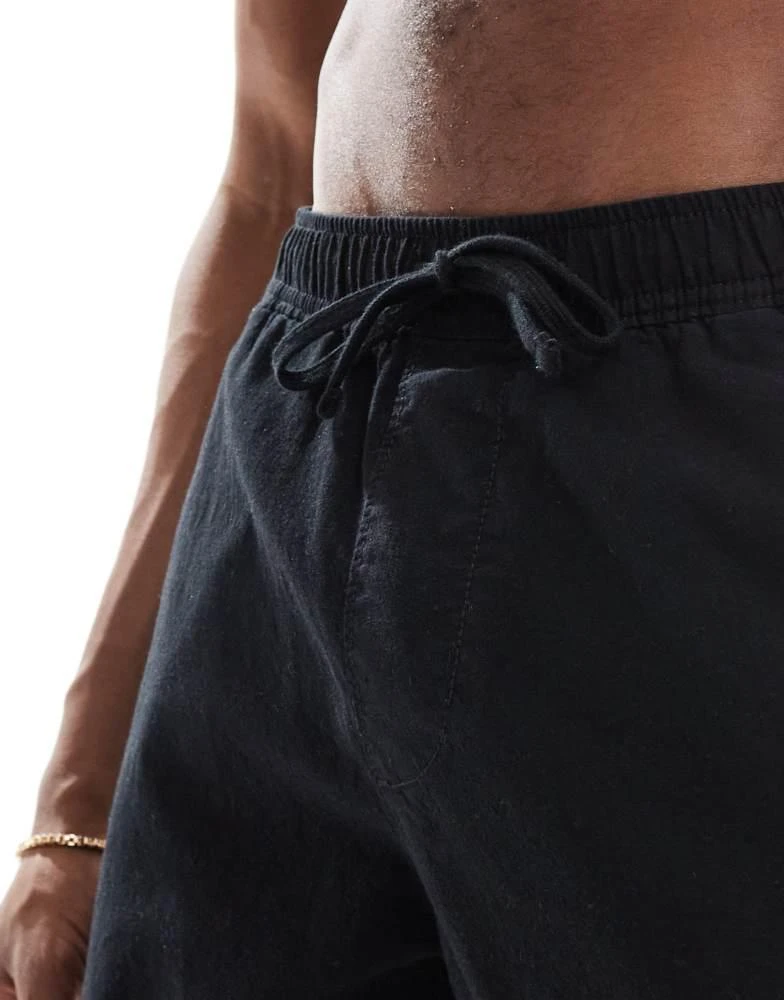 HOLLISTER Hollister textured linen short in black 5