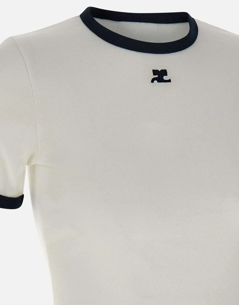 courreges "Signature contrast t-shirt" 5