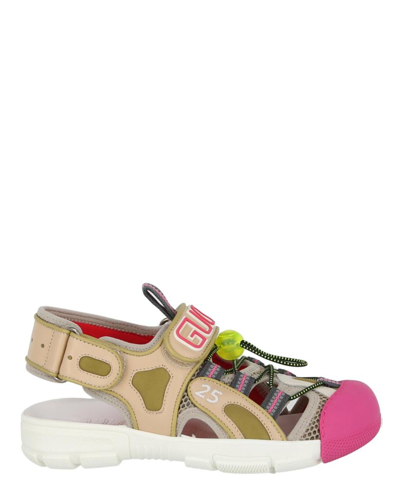Gucci Mesh Fabric Tinsel Sport Sandals