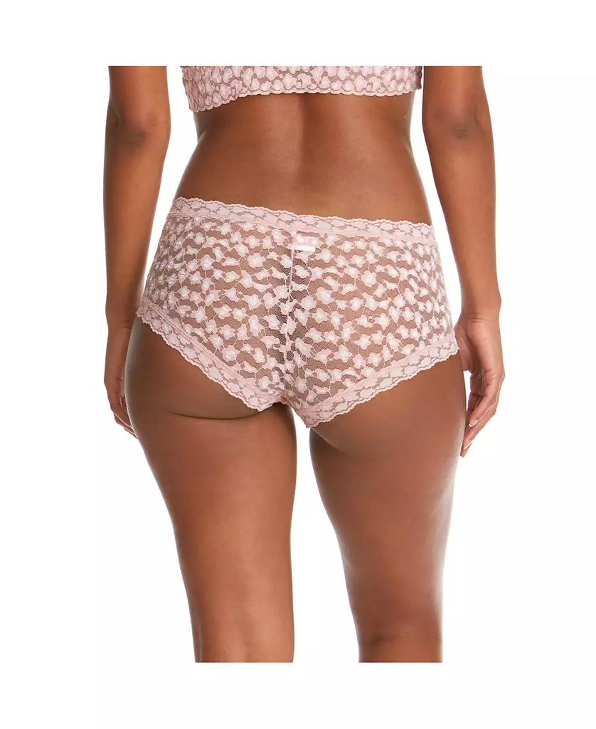 Hanky Panky Women's Cross-dyed Leopard Mide Rise Boyshort Panty 3 pack