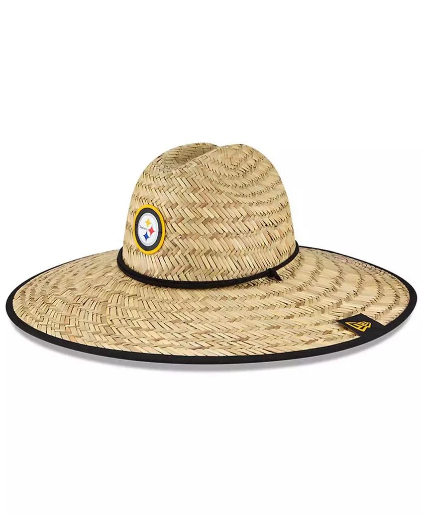 New Era Men's Natural Pittsburgh Steelers 2021 NFL Training Camp Official Straw Lifeguard Hat 1