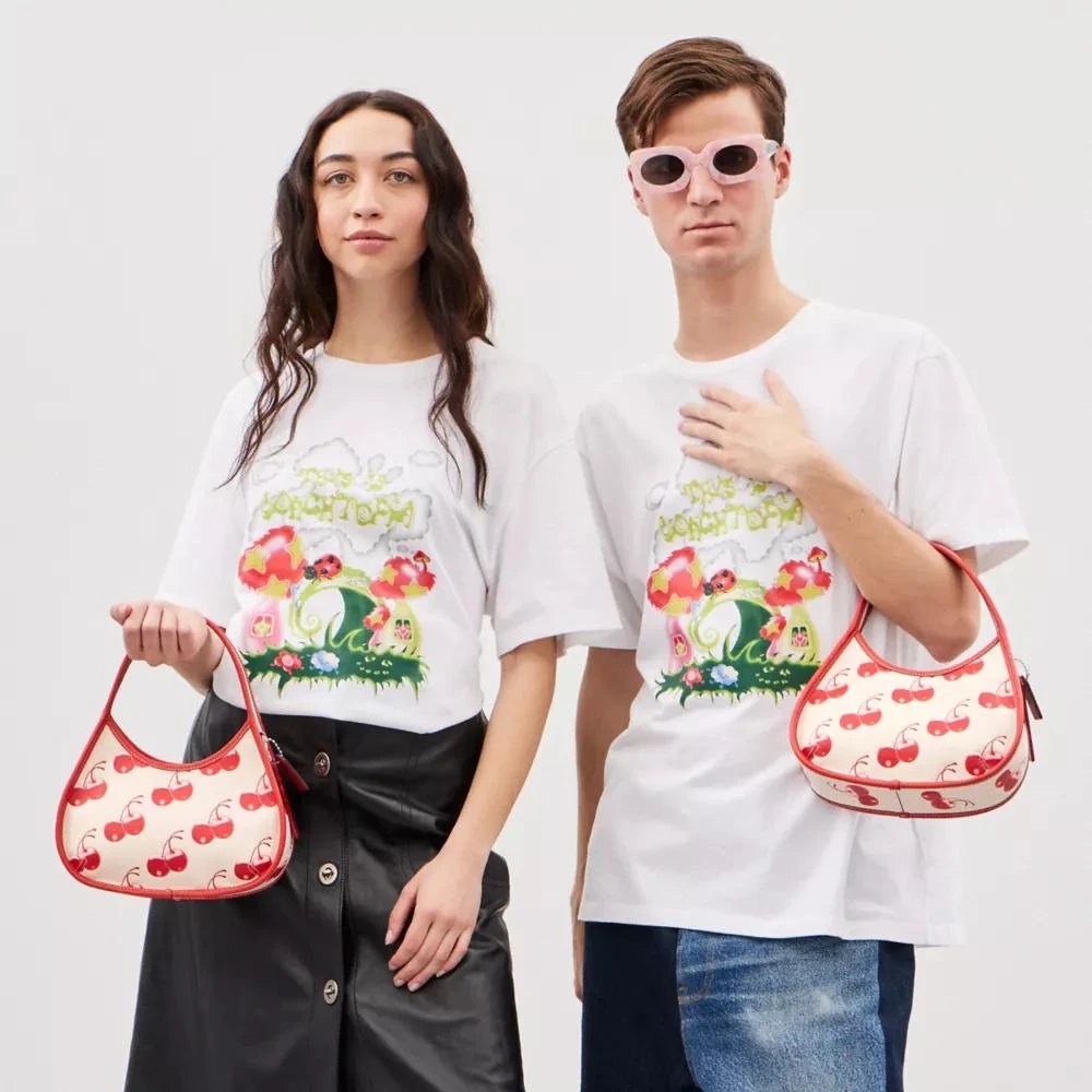 Coach Ergo Bag In Coachtopia Leather With Cherry Print 2