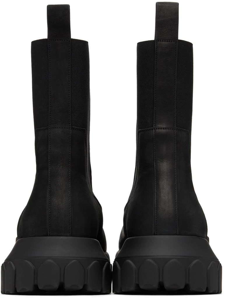 Rick Owens Black Porterville Beatle Bozo Tractor Chelsea Boots 2