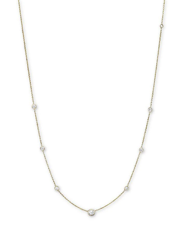Bloomingdale's Diamond Station Necklace in 18K Yellow Gold, 1.0 tcw