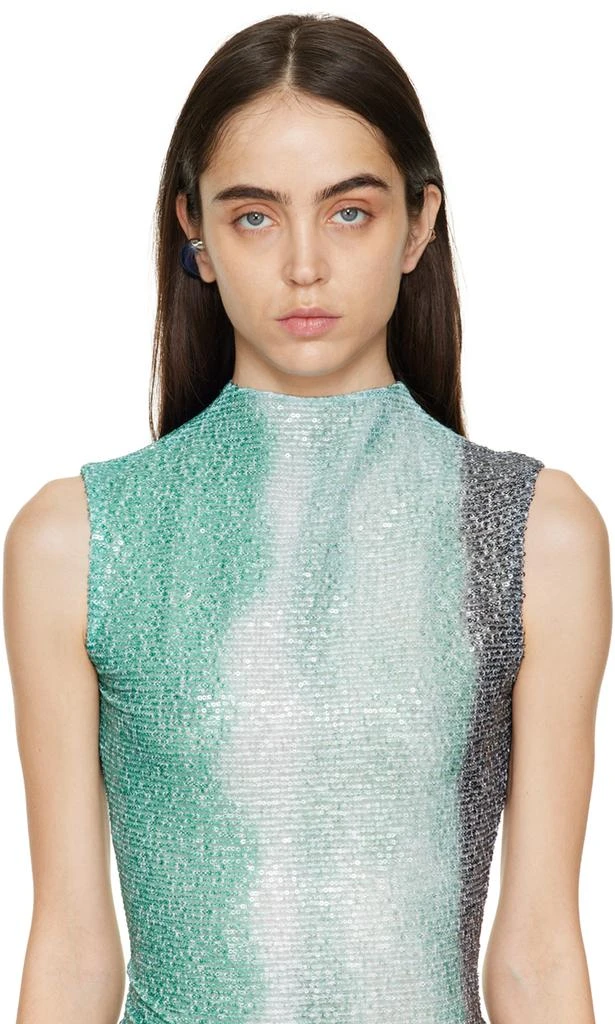 Lorette Colé Duprat SSENSE Exclusive Silver 
Blue C2 Single Ear Cuff 2